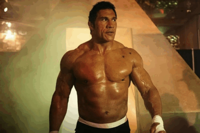 Dwayne "the Rock" Johnson as wrestler Mark Kerr in The Smashing Machine. (A24/Courtesy of Everett Collection)